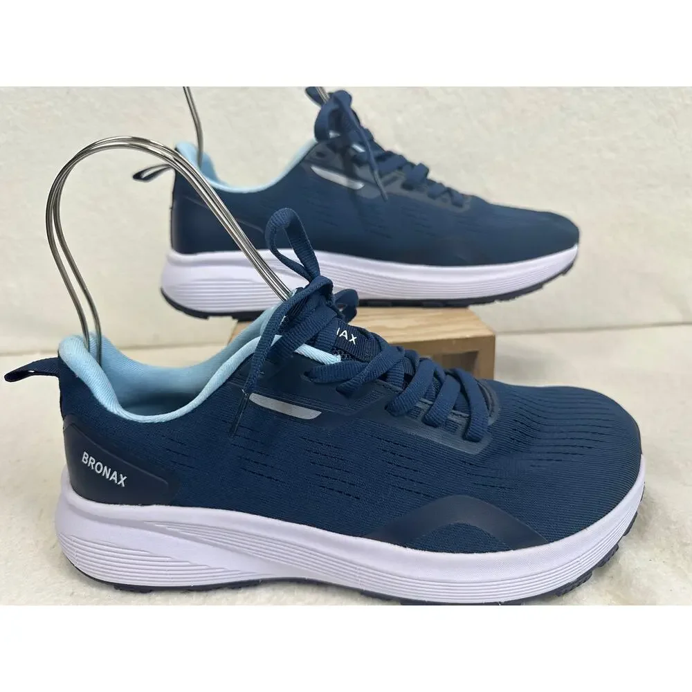 Bronax Men's Supportive Road S73 Sneakers in Navy Unisex Size 41 (9)